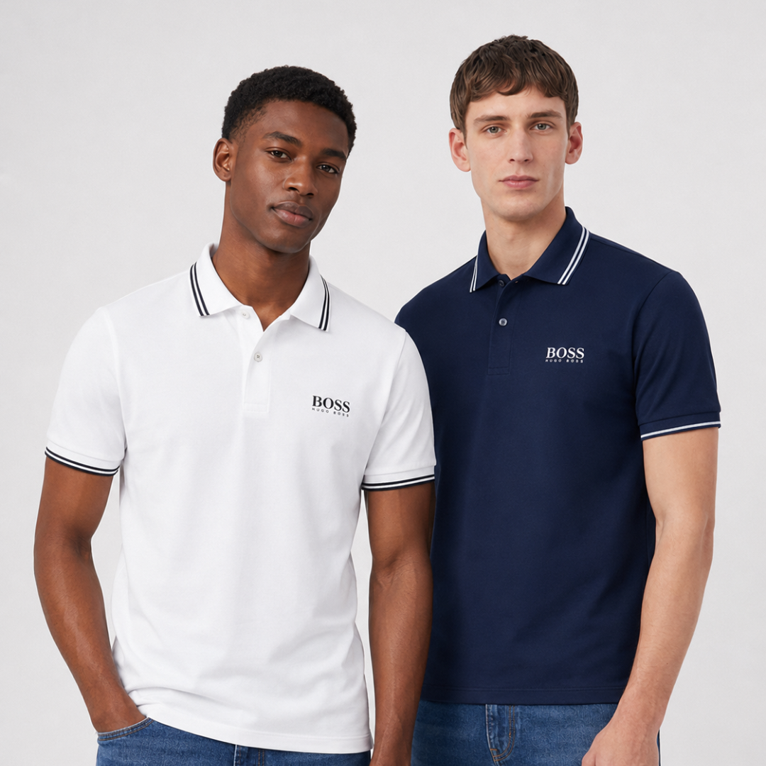 2 Hugo Boss Summer Polos + Free Watch – One Price Only